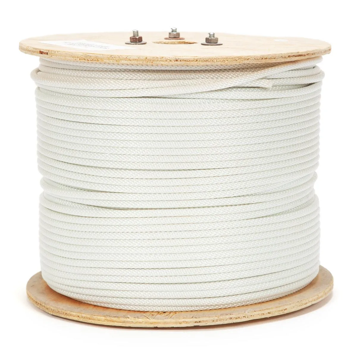 1/4" Wire Core Solid Braid Polyester White