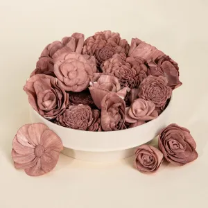 25-Pack of Mauve-Colored Mixed Flowers