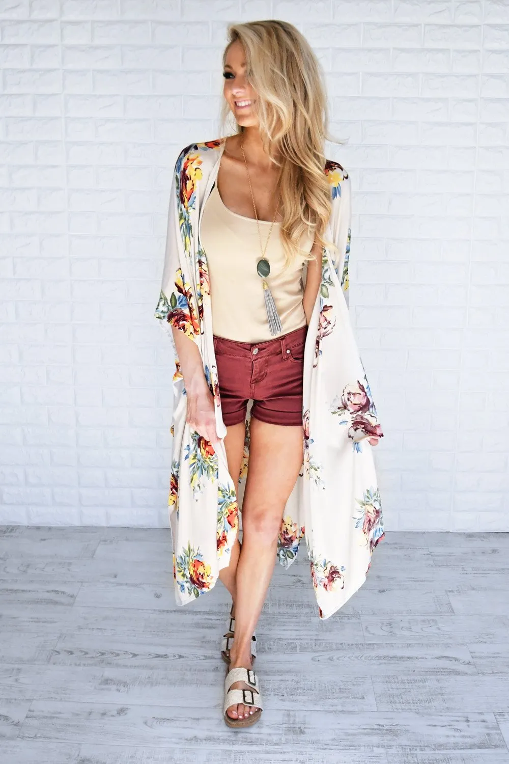 A Little More Summertime Floral Kimono