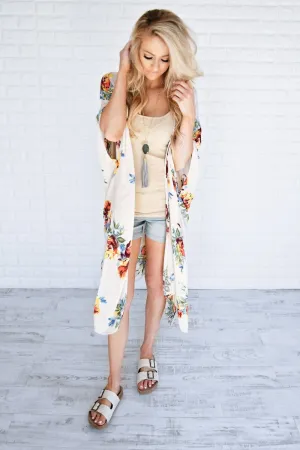 A Little More Summertime Floral Kimono