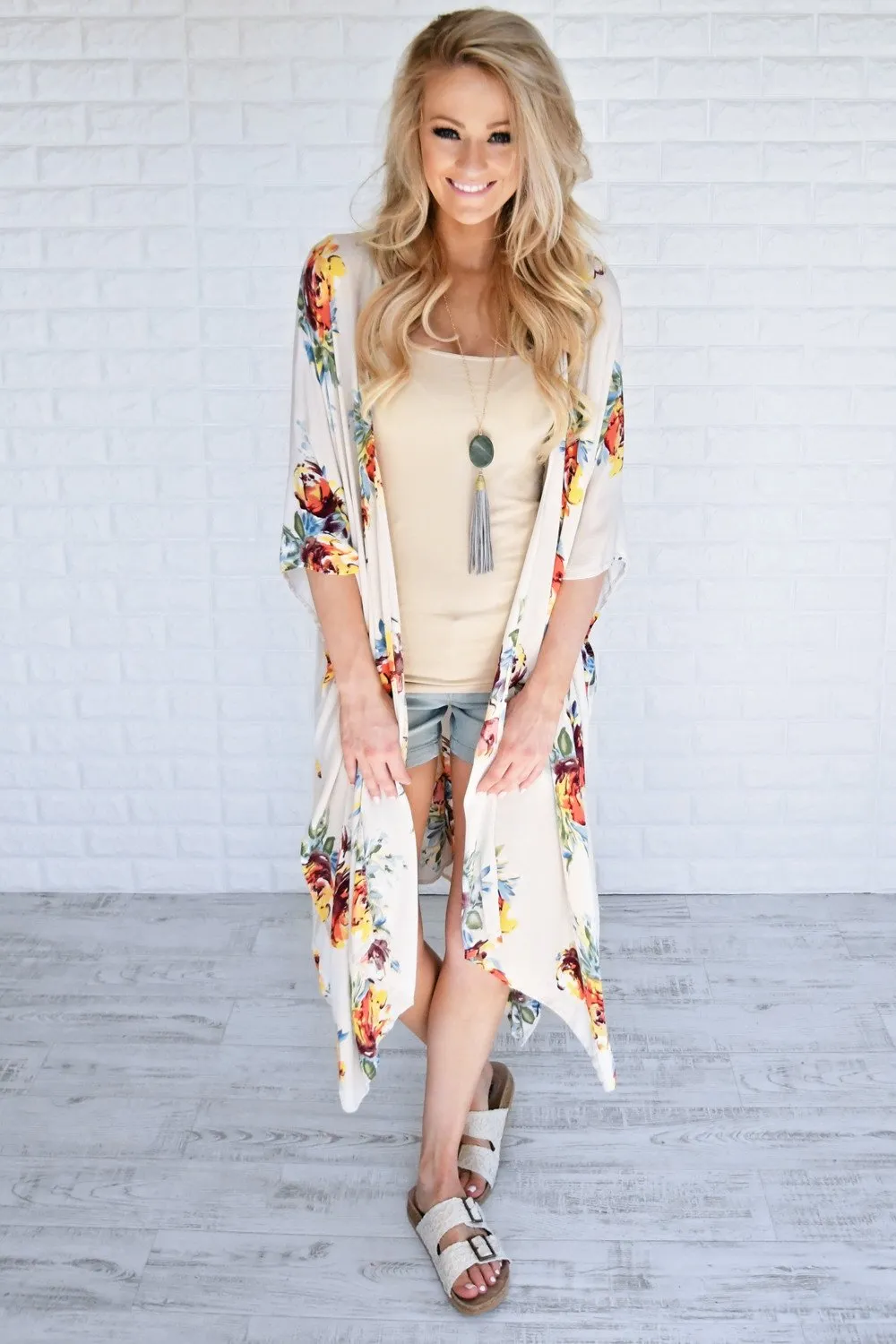 A Little More Summertime Floral Kimono