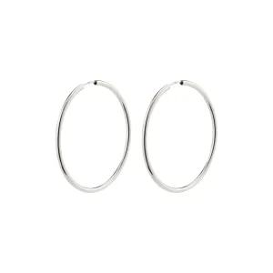 APRIL recycled medium-size hoop earrings silver-plated