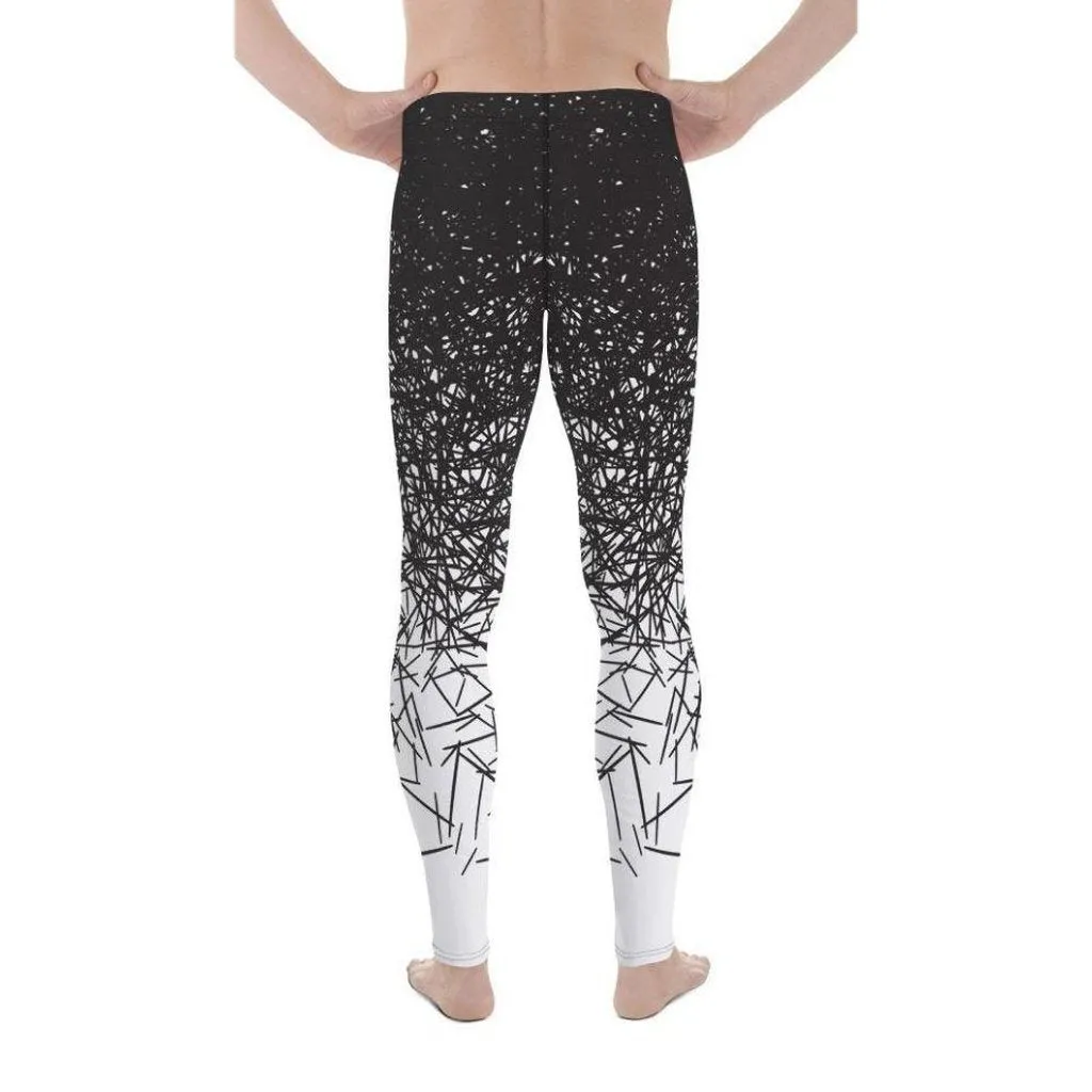 Black & White Ombre Men's Leggings