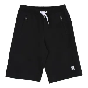 Black Logo Cotton Shorts