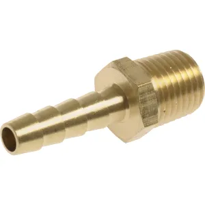 Brass Adapter: 1/8" Male NPT x 1/4" Hose Barb