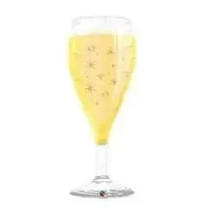 Bubbly Wine Glass SuperShape Foil Balloon