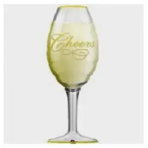 Champagne Glass SuperShape Foil Balloon