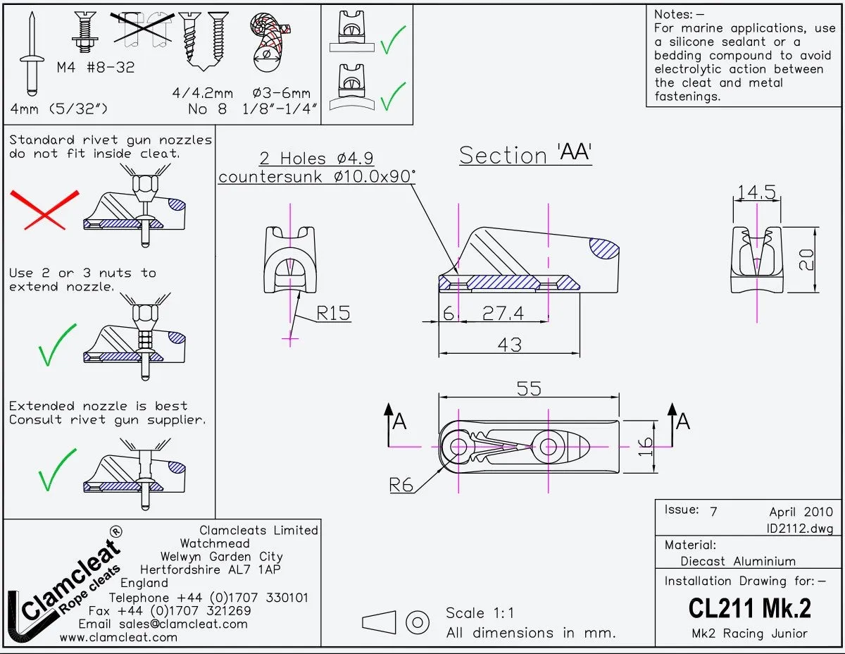 Clamcleat CL211 MK2 Racing Junior Mk2