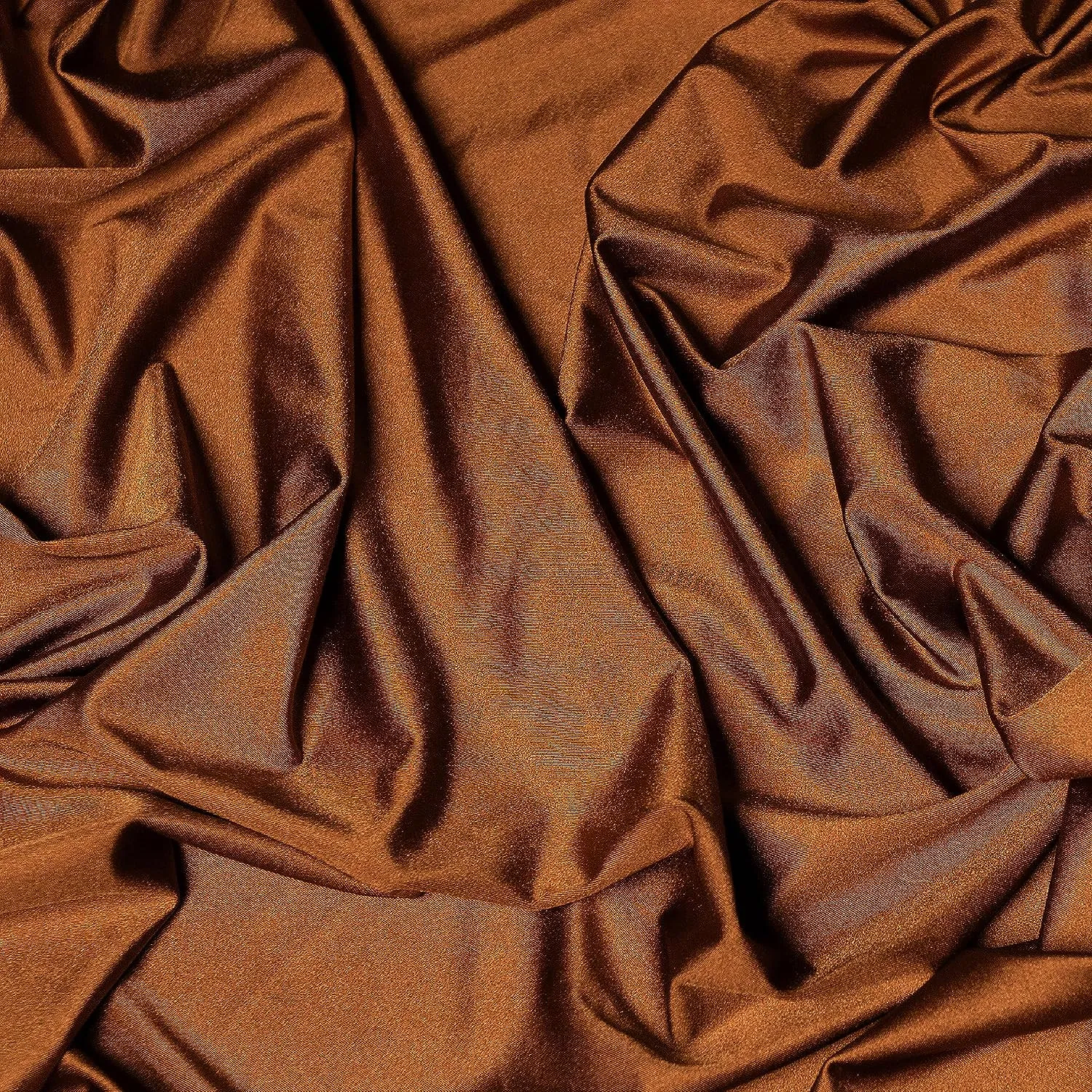 Copper Jordan 4 Way Stretch Fabric Shiny Nylon Spandex