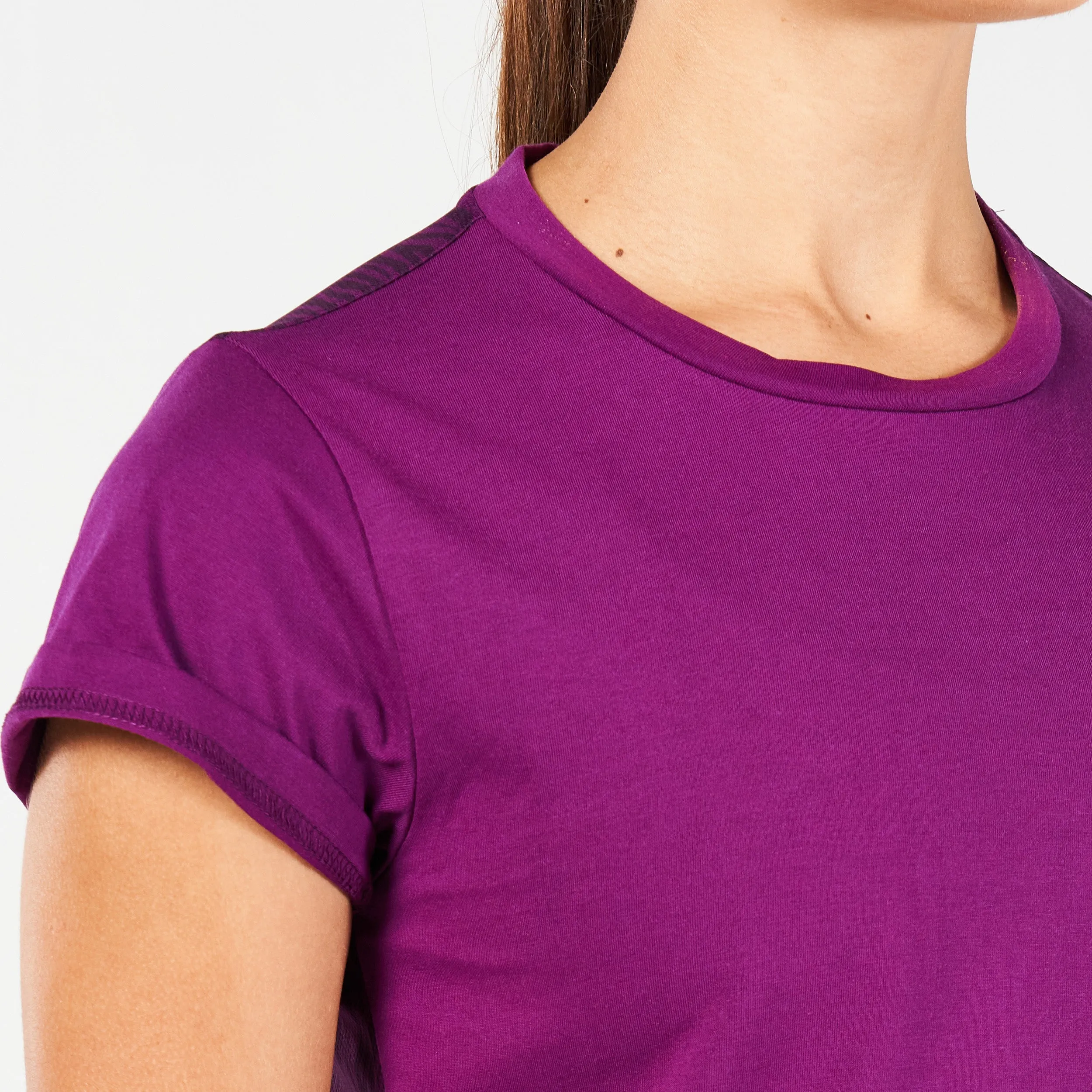 Core Wild Print Back Tee - Dark Purple