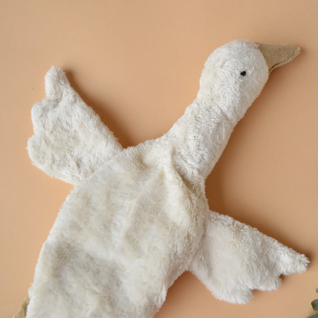 Cuddly Goose Toy/Heat Pack in Organic Cotton/Lambswool - Small