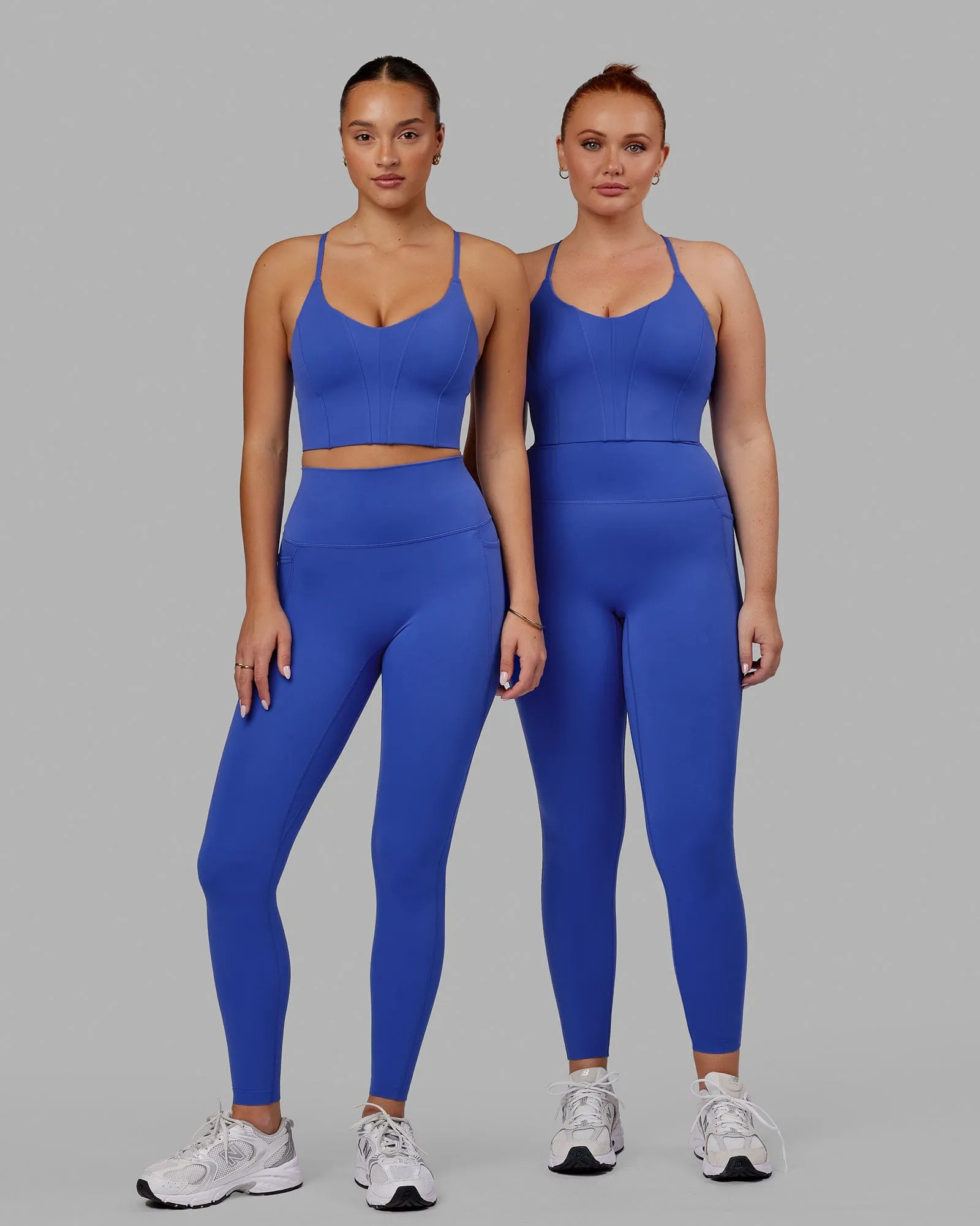 Elixir Full Length Leggings With Pockets - Power Cobalt