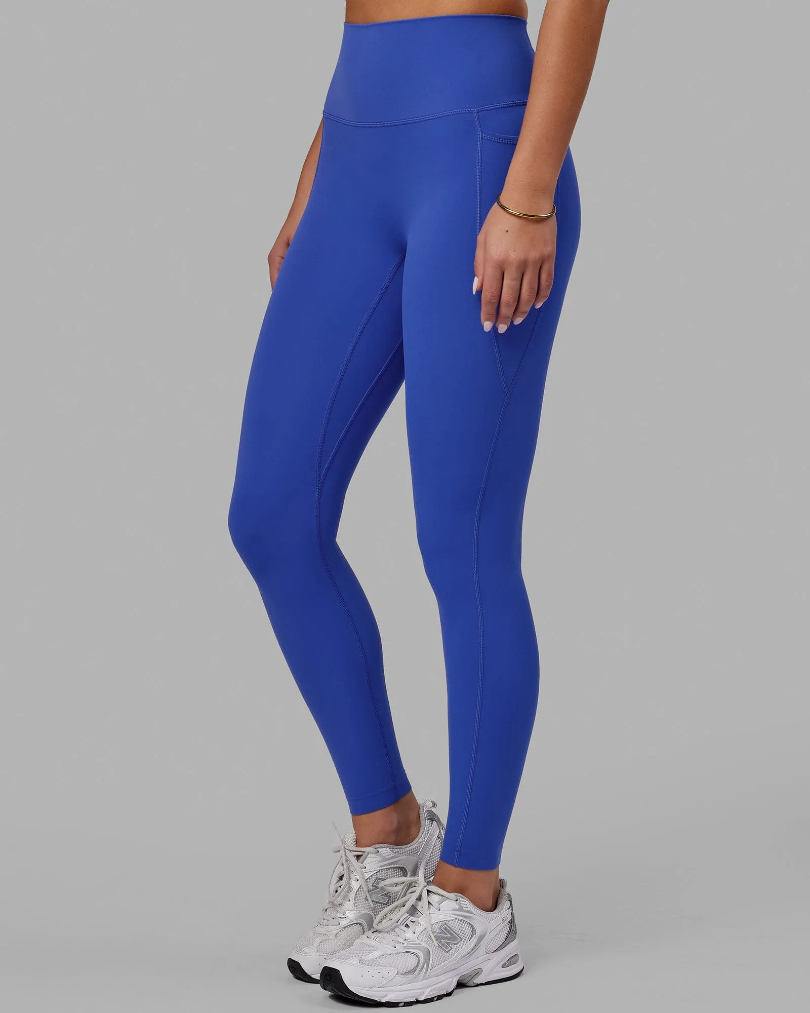 Elixir Full Length Leggings With Pockets - Power Cobalt