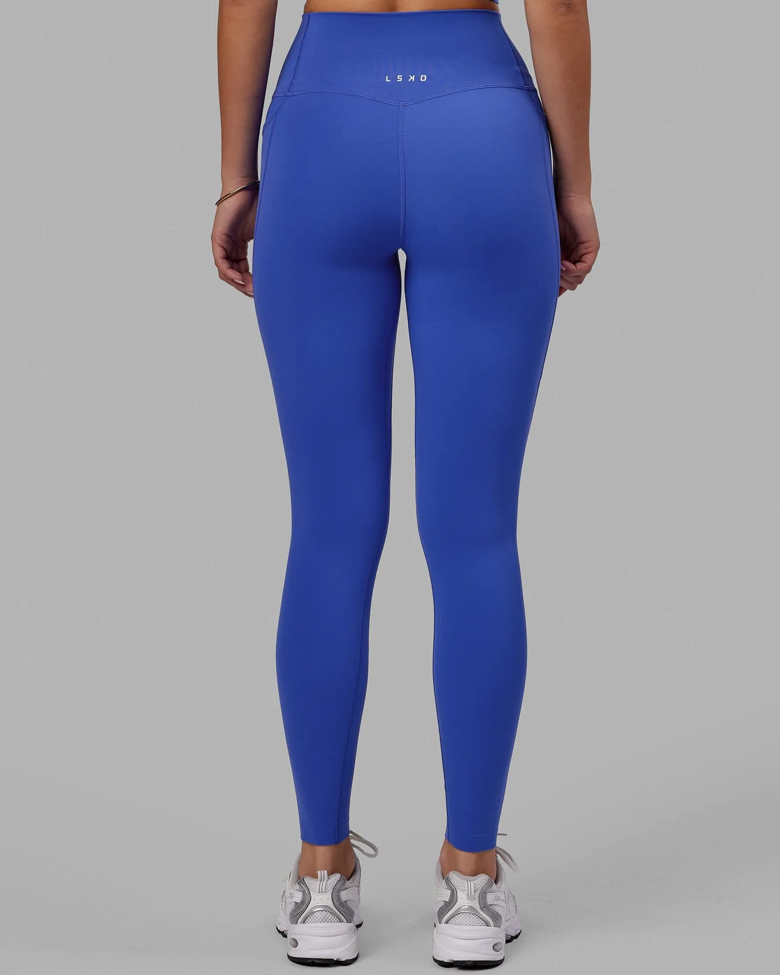 Elixir Full Length Leggings With Pockets - Power Cobalt