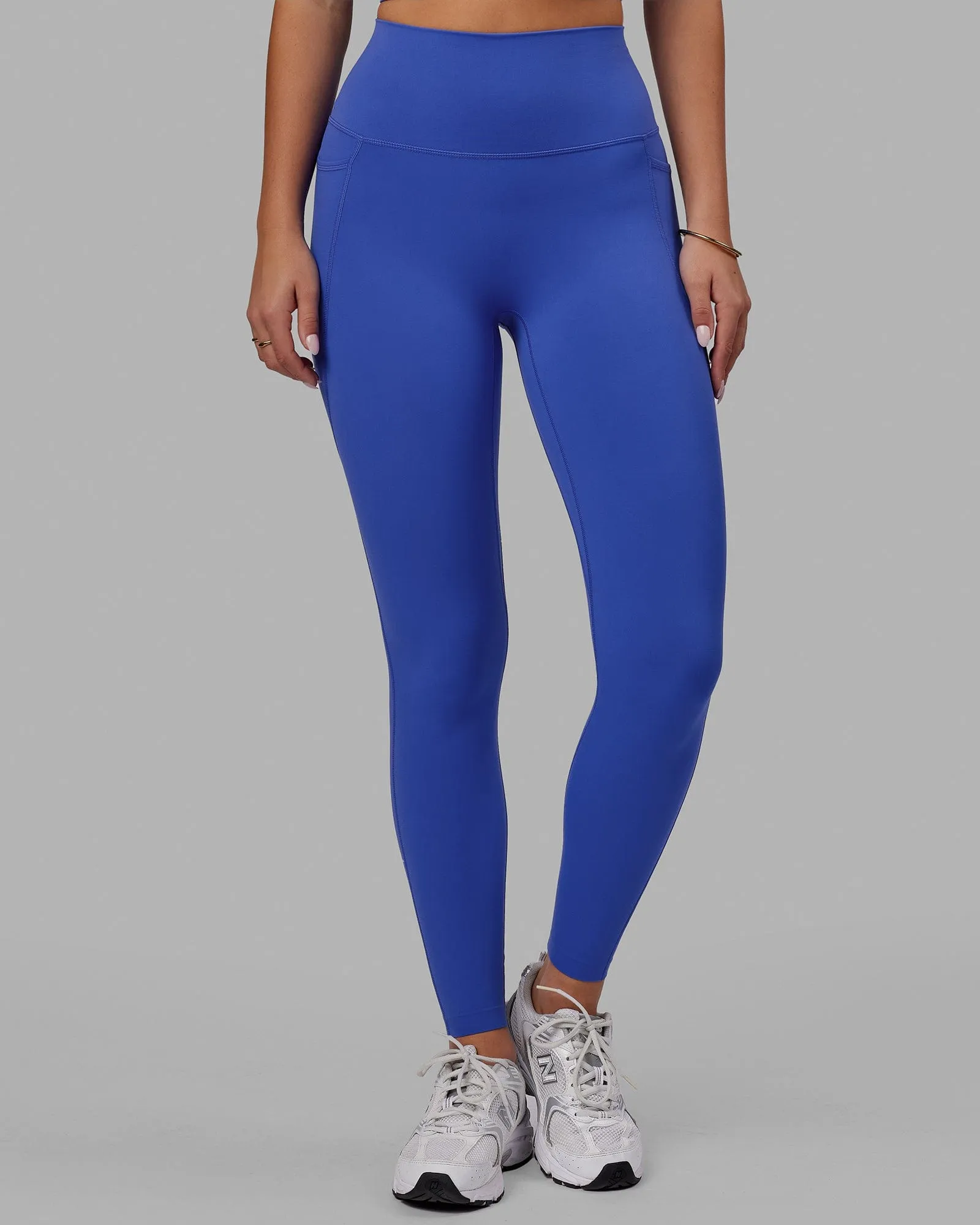 Elixir Full Length Leggings With Pockets - Power Cobalt