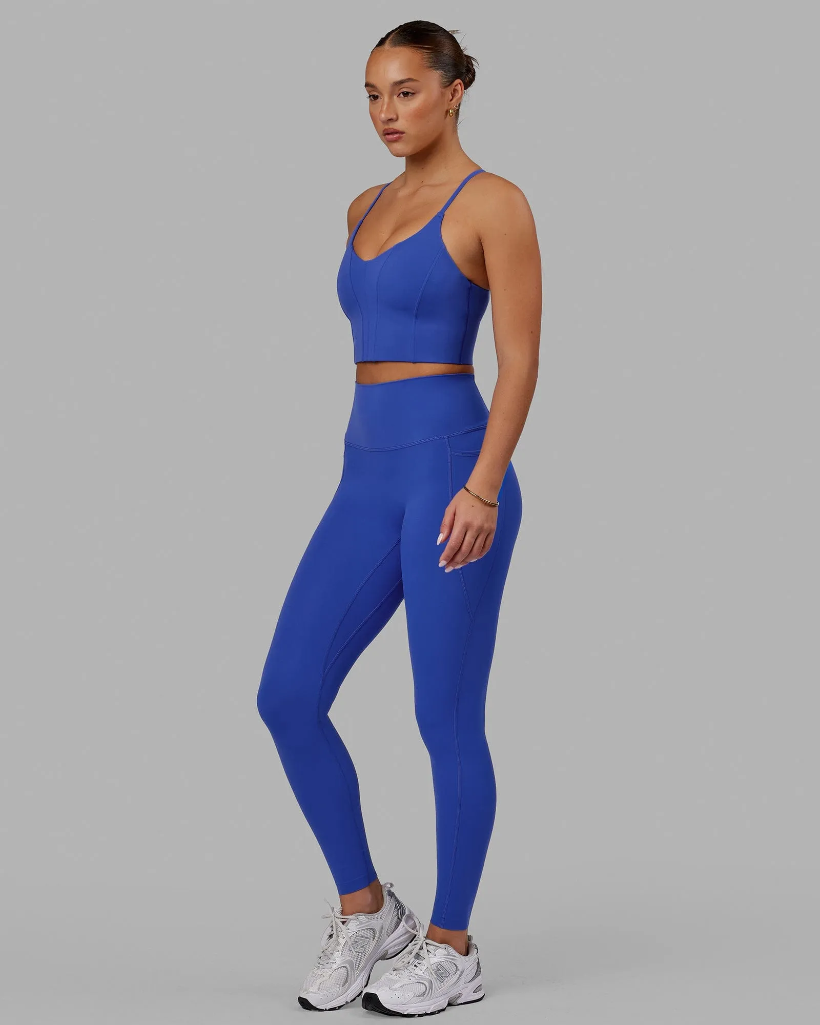 Elixir Full Length Leggings With Pockets - Power Cobalt