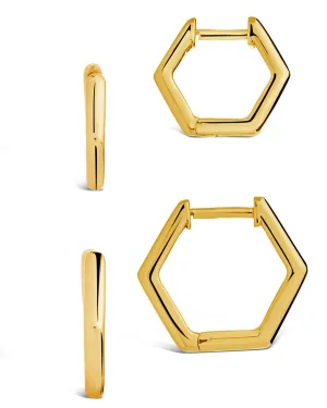 Emmy Geometric Hoop Earring Set of 2