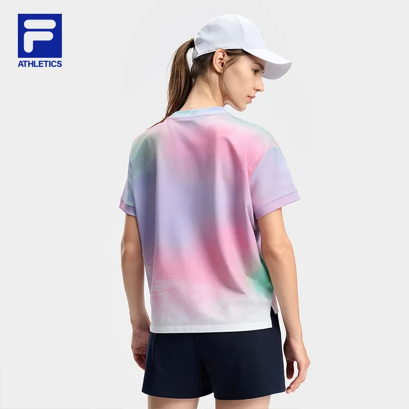 FILA CORE ATHLETICS FITNESS Women Short Sleeve T-shirt (Full Print)