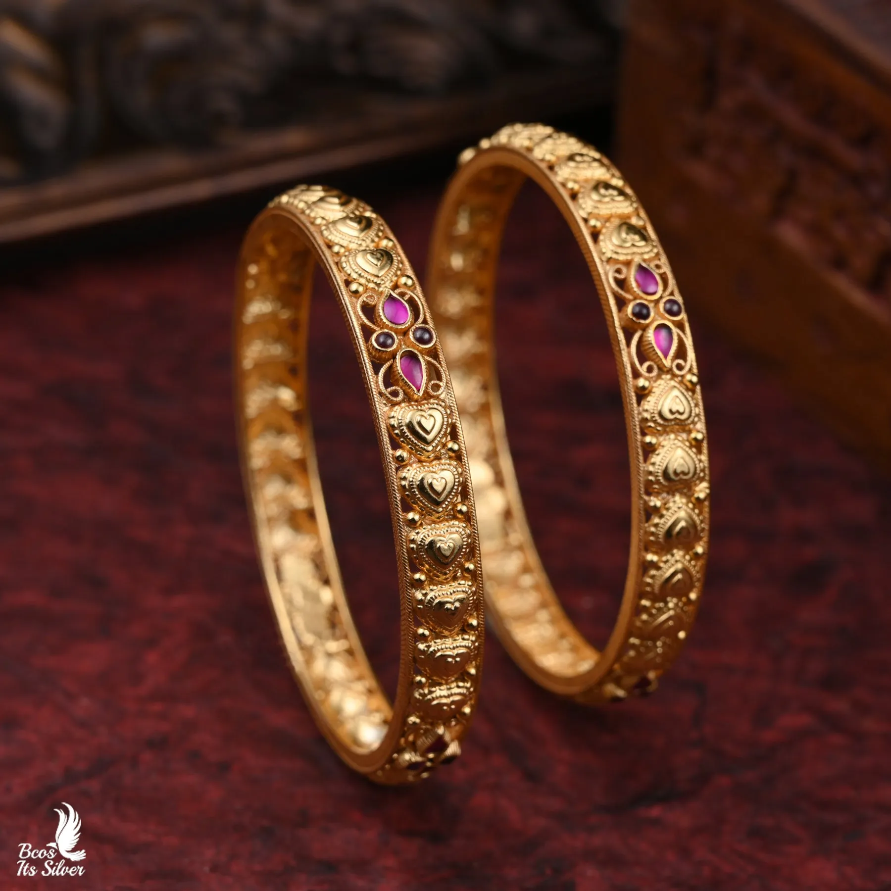 Gold Plated Bangle - 4497 - Size 2.7