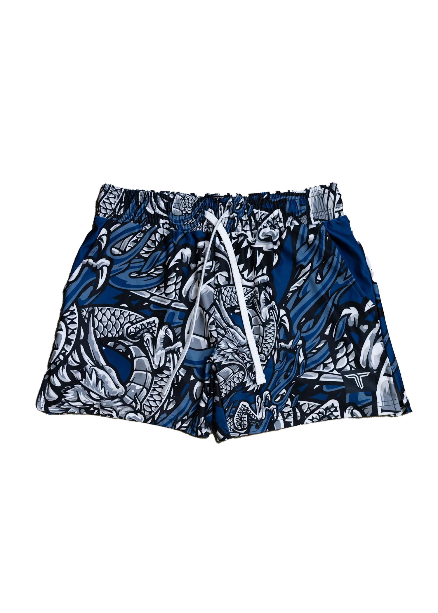 Iron Dragon Gym Shorts (5” & 7" Inseam) - Blue