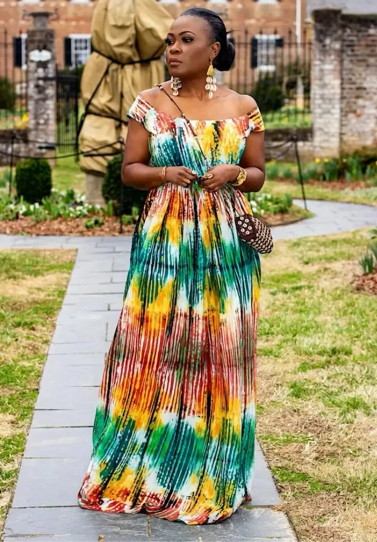 Multi color Tie-dye Maxi | Dress