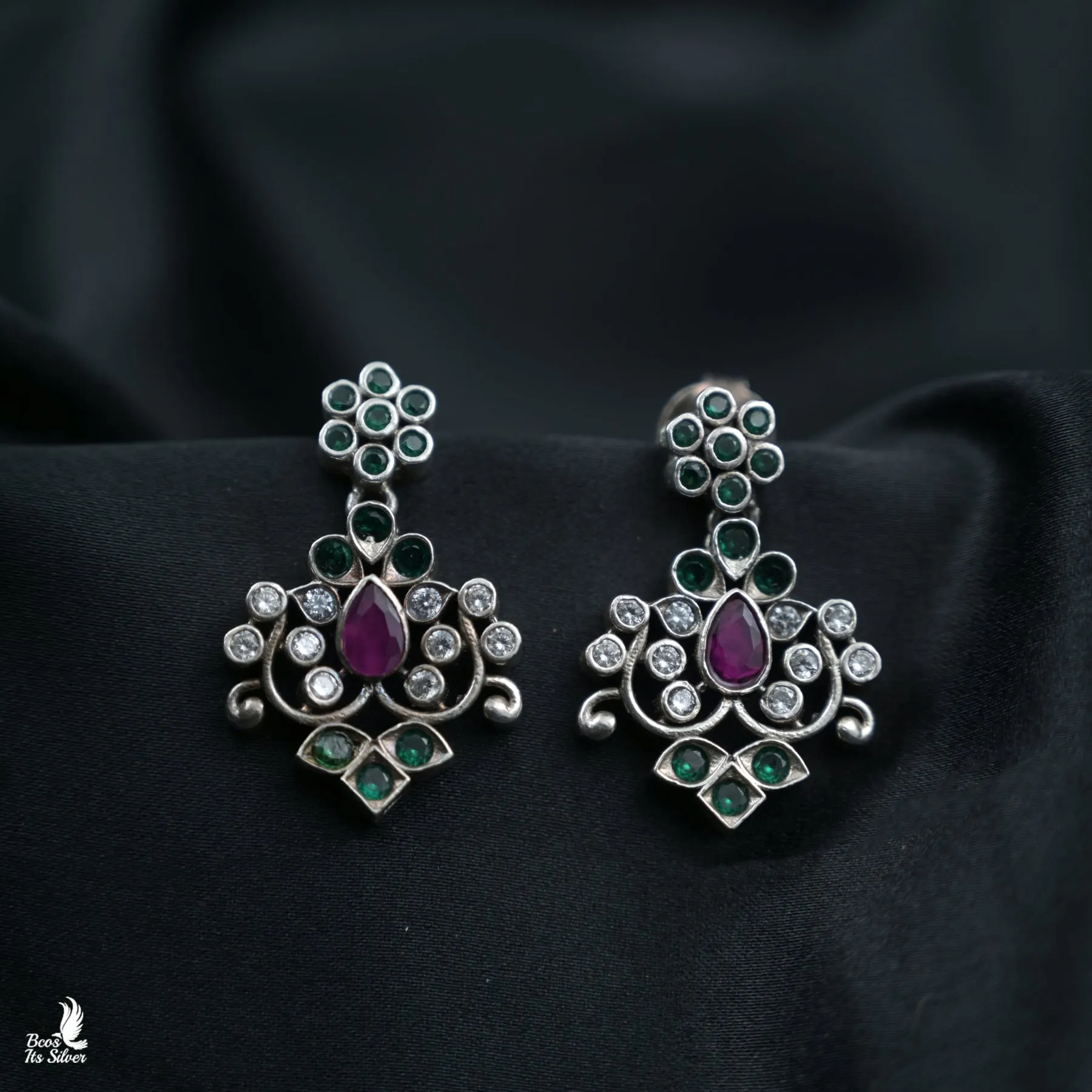 Oxidized Chandbali Earring - 4723