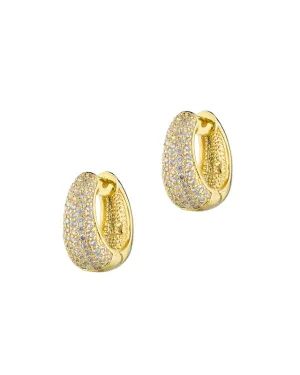 Pave Hoop Earrings