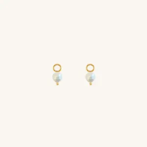 Pearl Hoop Charm - Stone of Potential (Set of 2)