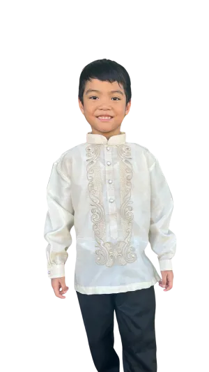 Piña Organza Boys Barong Tagalog Kids - Nathan - JB23 - Size 0  CL527