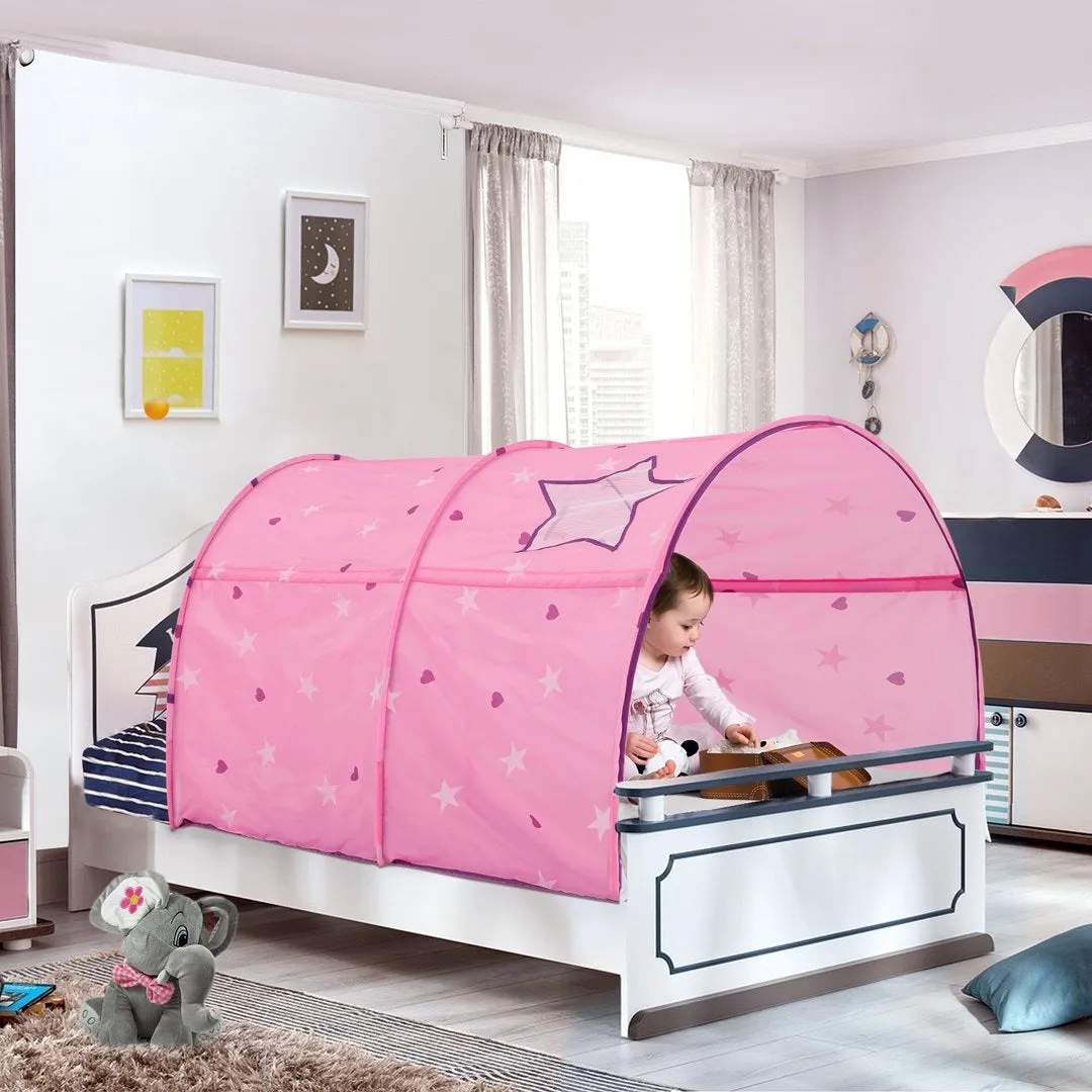 Pink Starry Bed Tent for Kids (Twin)