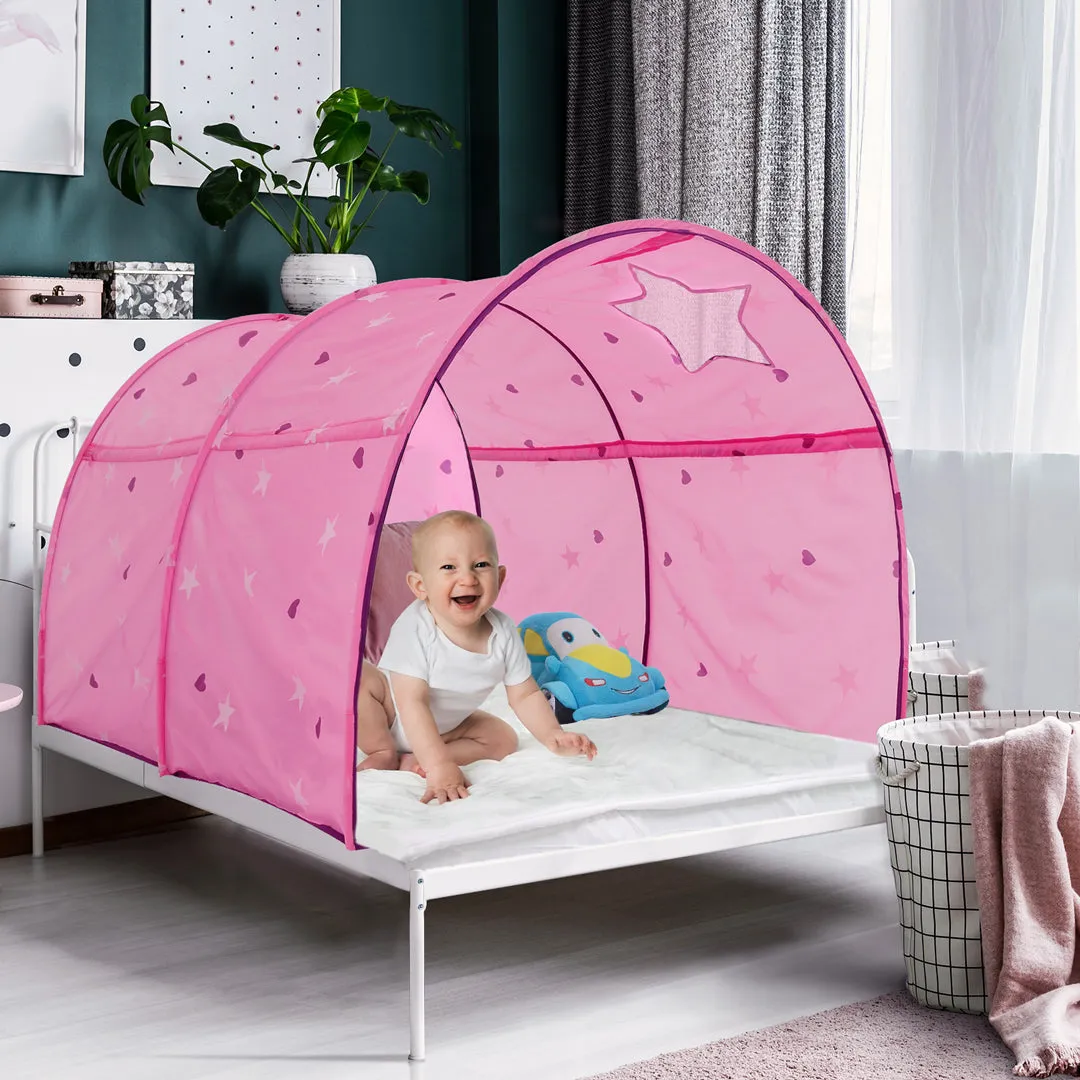 Pink Starry Bed Tent for Kids (Twin)