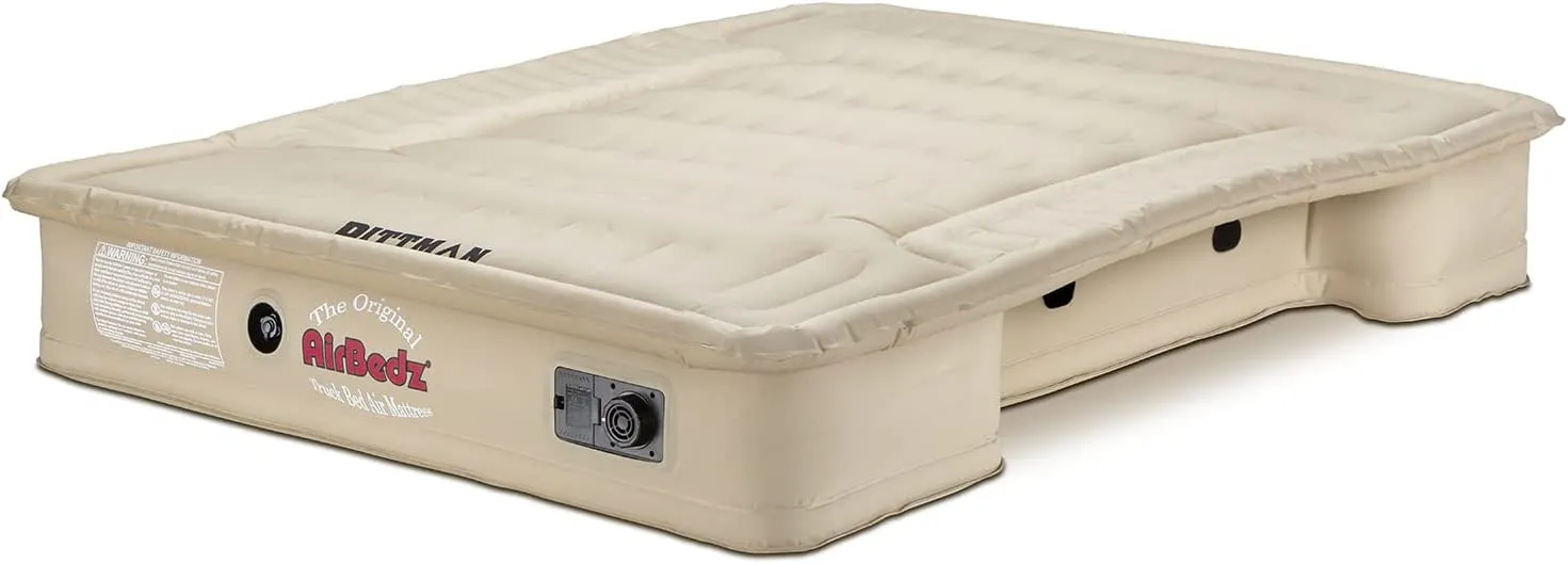 PPI-502 Full Size 6.0′-6.6′ Standard Bed Tan Truck Bed Mattress with Built-in Rechargeable Battery Air Pump