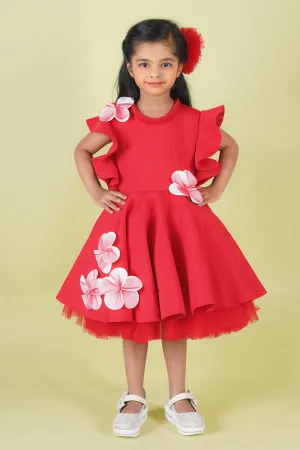 Pre-Order:  Neo Big Flower Knee Length Dress