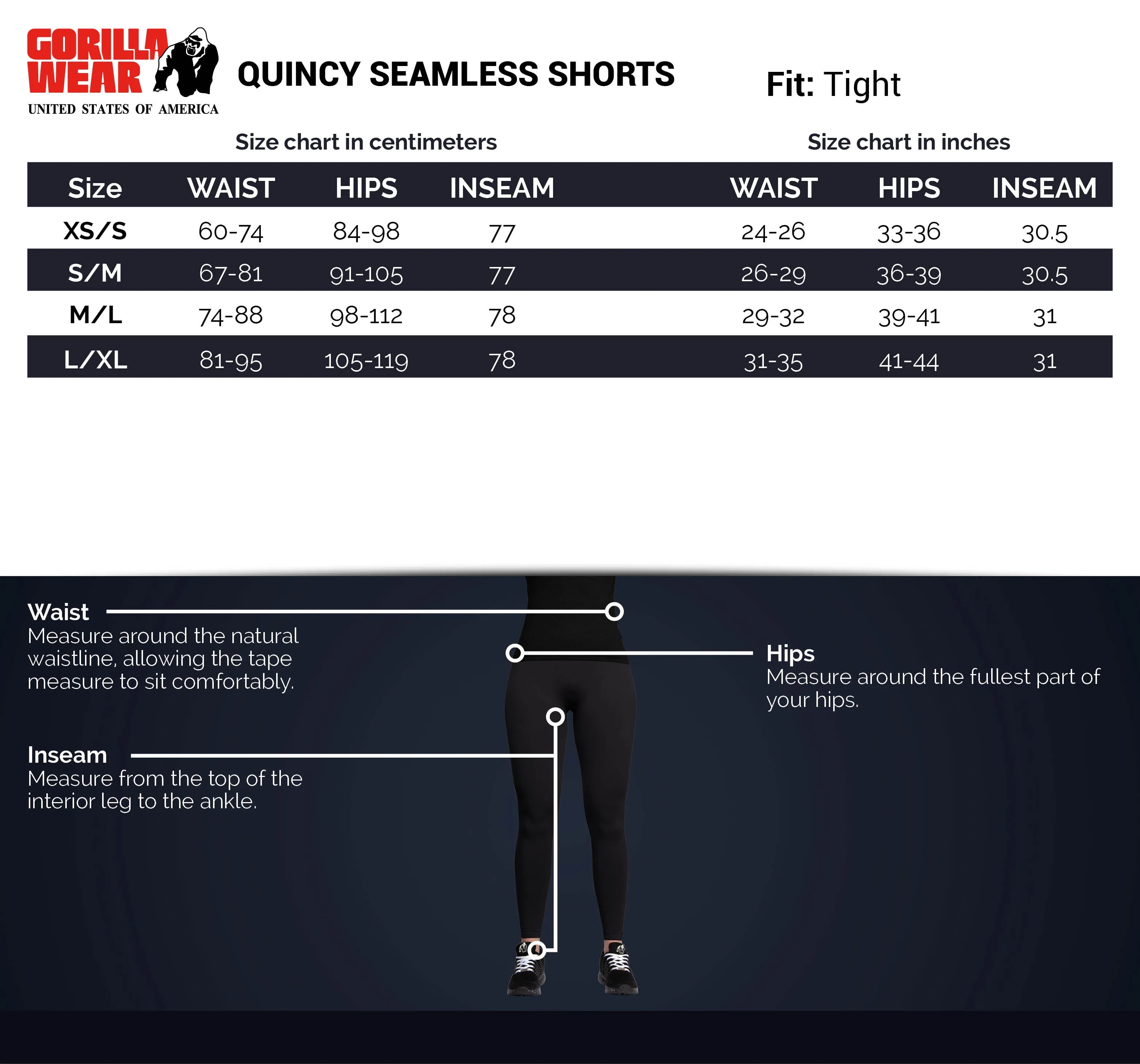 Quincy Seamless Shorts - Black