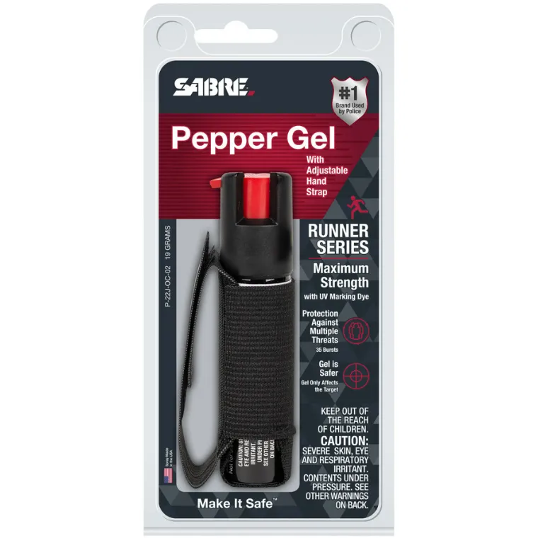 Sabre Runner Pepper Gel with Adjustable Hand Strap