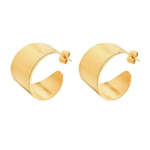 Sahira Crosby Hoop Earrings - Gold