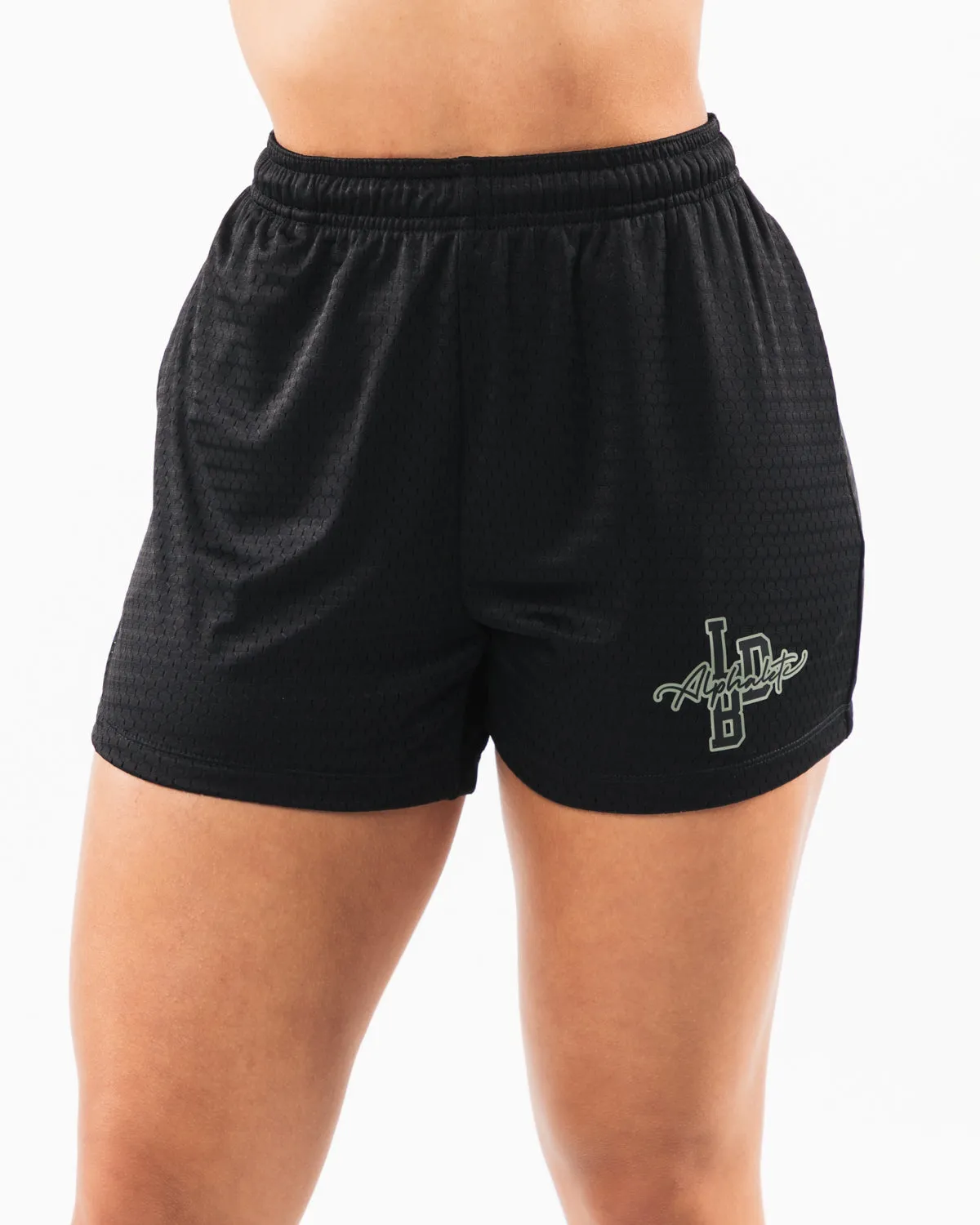 Signature Mesh Short 4" - Black / Sage