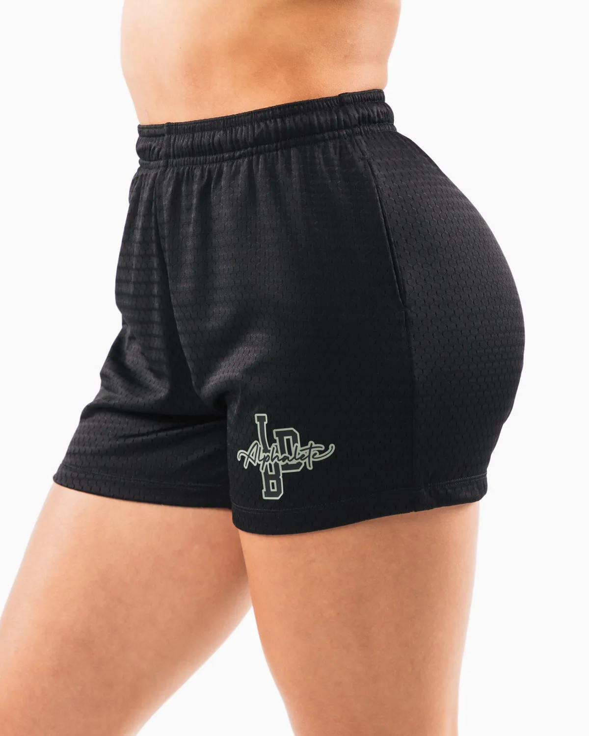 Signature Mesh Short 4" - Black / Sage