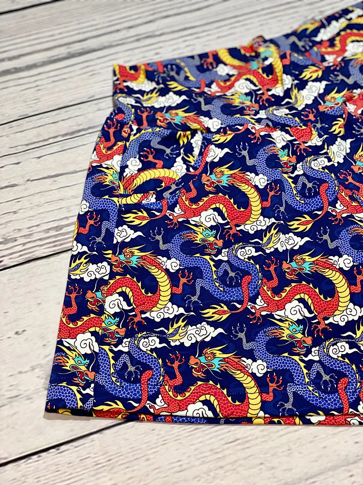 Size Medium Ladies Shorts Blue Dragons