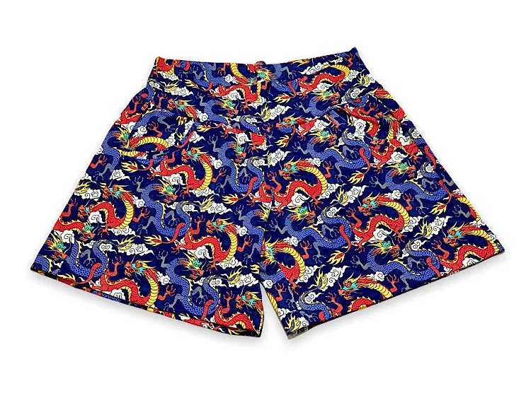 Size Medium Ladies Shorts Blue Dragons