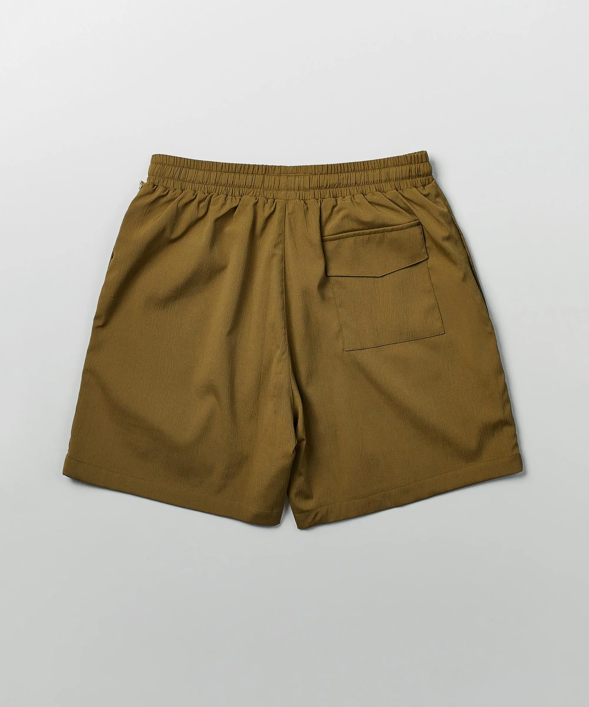 Spritz Embroidered Texture Woven Shorts - Brown