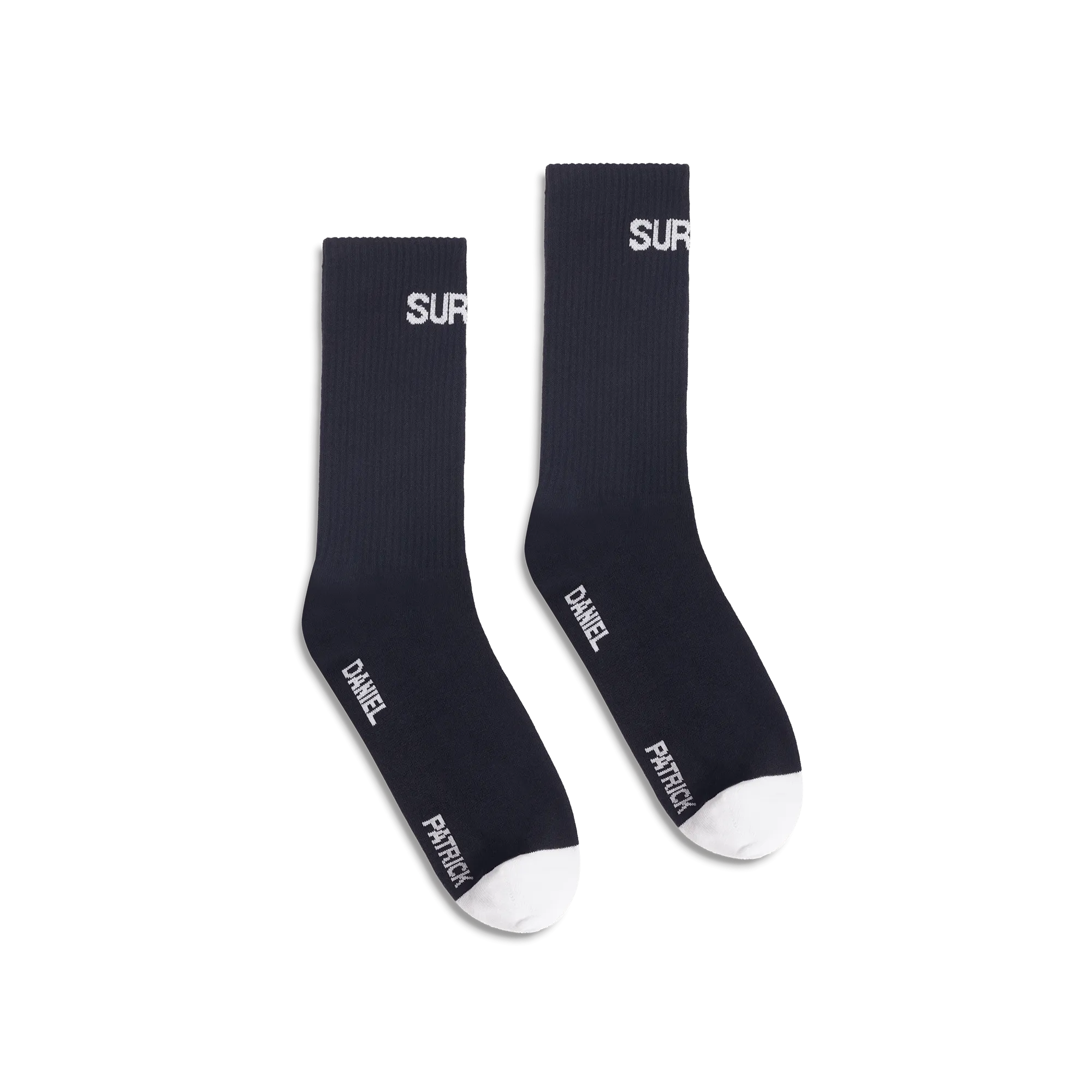 surplus logo sock / black   white