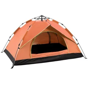 TC-014 Outdoor Beach Travel Camping Automatic Spring Multi-Person Tent For 3-4 People(Orange)