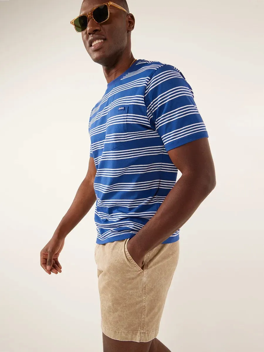 The Stripe (Pocket T-Shirt) - Navy