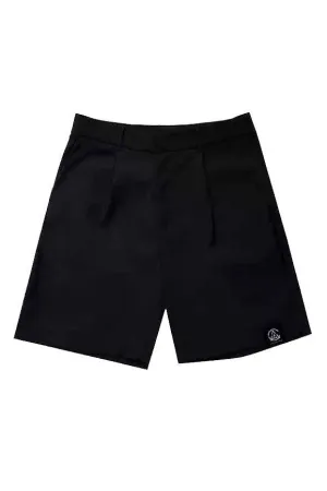 Unisex Black Suit Shorts